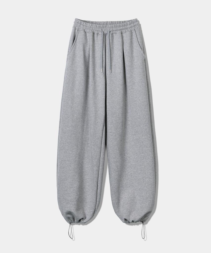 PRINOAR Arch Stay Blue String One-Pleat Wide Pants - Melange