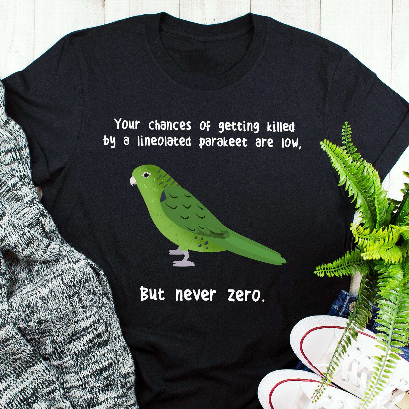 Lineolated Parakeet Shirt, Green Linnie, , , Funny Bird Lover Gift, Cute Barred Parakeet T-shirt Parrot Tshirt Pet Tee Mom Dad 130