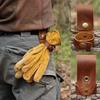 1pc Outdoor Portable Leather Glove Clip Creative Waist Hanging Glove Storage Ring Multifunctional PU Leather Storage Hook
