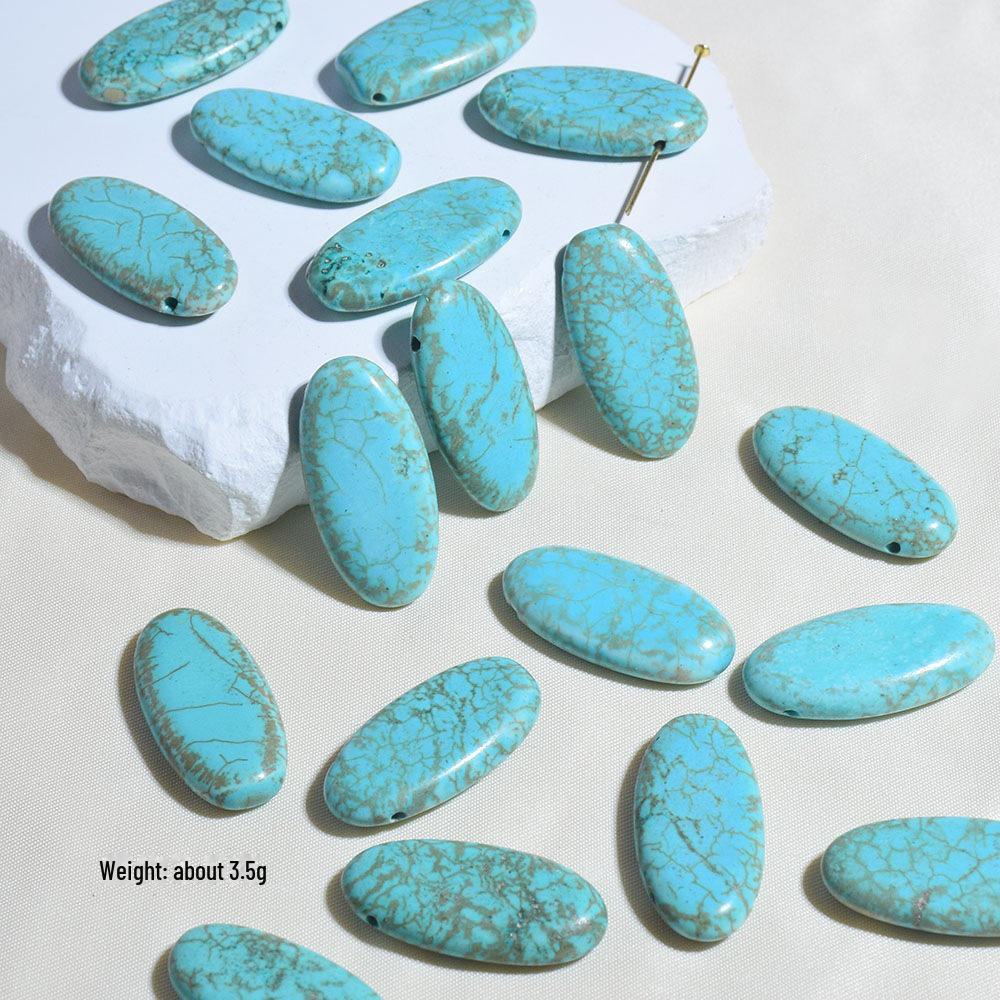 

Натуральные бирюзовые бусины ручной работы: Ожерелье, кулон, браслет, буддийские аксессуары