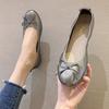 Bequeme Wide Fit Ballerinas für breite Füße Damen Große Größe Schlupf-Loafer Flexible Weiche Sohle Tägliche Einzel-Schuhe