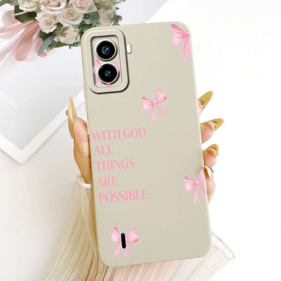 

For Tecno Pop 6 No Fingerprint Casing Cute Cat Painting Solid Color Soft Silicone Cover For Tecno Pop 6 Pop6 Phone Case Tecno Pop 6