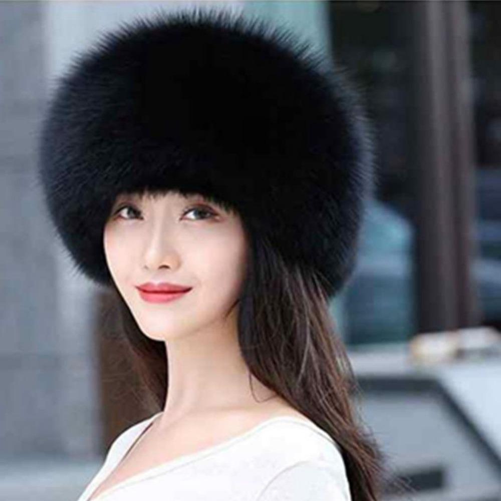 Fur Fox Hair Hat Female Winter Mother Style Thickened Warm Fox Hair Snow Hat Rex Rabbit Mink Hair Basin Hat