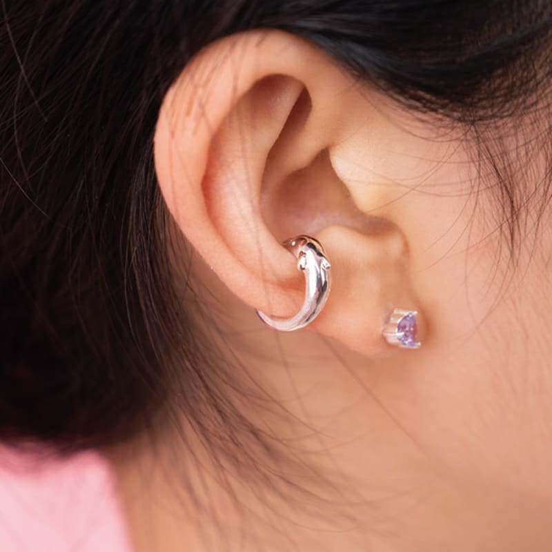 LOVEMADDER Dolphin Ear Cuff (925 Silver)