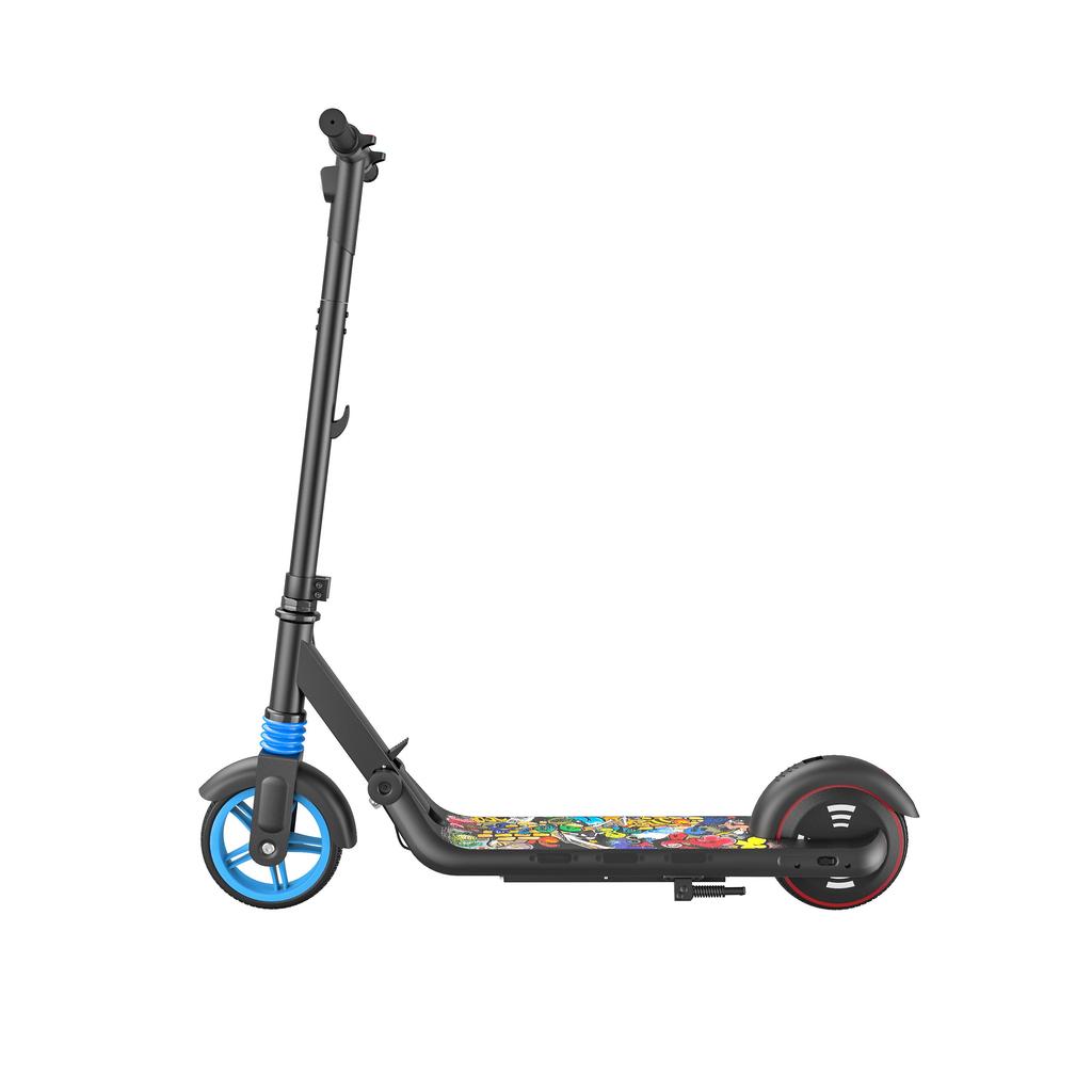 KIDDOWE K2 Kid's Folding Electric Scooter 130W Motor 24V6AH Battery 14KM/H Top Speed 6.5 Inch Solid Tire Outdoor Play E-Scooter