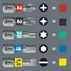 WERA Ratchet Hex Torx Stubby Driver with 7 Stainless Steel Bits (Product Code 004185)