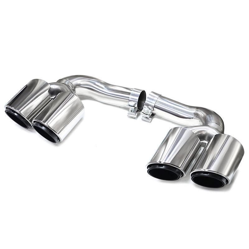 Stainless Steel Round Tip Quad Outlet Exhaust for Porsche Cayenne (2018-2024)