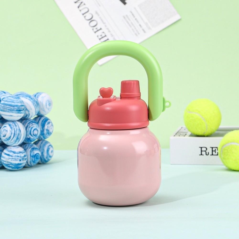 Leak-proof Thermal Cup 650ml Student Straw Cup Cute Vacuum Flask