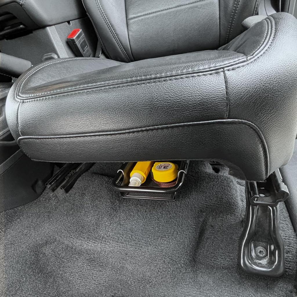 JKCOVER Front Under Seat Storage Organizer Tray Compatible With Jeep Wrangler JL/JLU 2018-   2024 2025 And Jeep Gladiator JT Truck - 2024 2025 Hidden