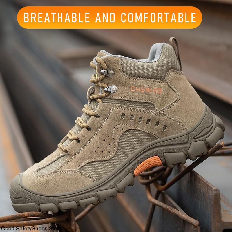 Safety Shoes Men For Work Boots Anti-Smash Plastic Toe Insulated Shoes 6KV Safety Boots Men Work Shoes Anti-Scalding Welder Boot