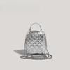 Lässiger Diamant-Rucksack für Damen Mode Textur Reise Kleiner Rucksack Nische Schlicht Vielseitig Kette Kleine Schultasche