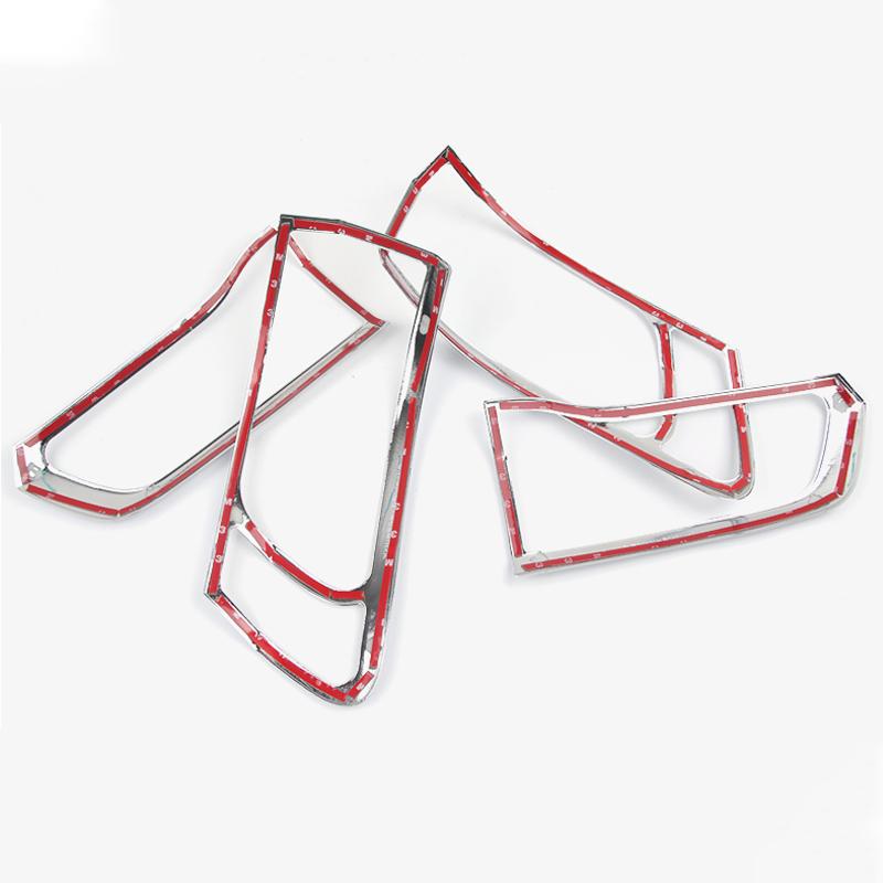 For Jeep Grand Cherokee WK2 2011 2012 2013 2014 2015 2016 2017 2018   Car Tail Light Trim Rear Lamp Frame Cover Stickers