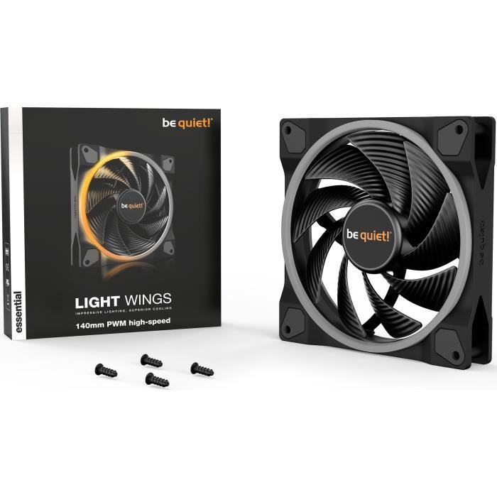 Ventilateur soyez calme!ailes de lumière 140mm pwm haute vitesse (bl075)