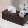 SEE KEAN Multi-functional Leatherette Tissue Box & Remote Organizer
