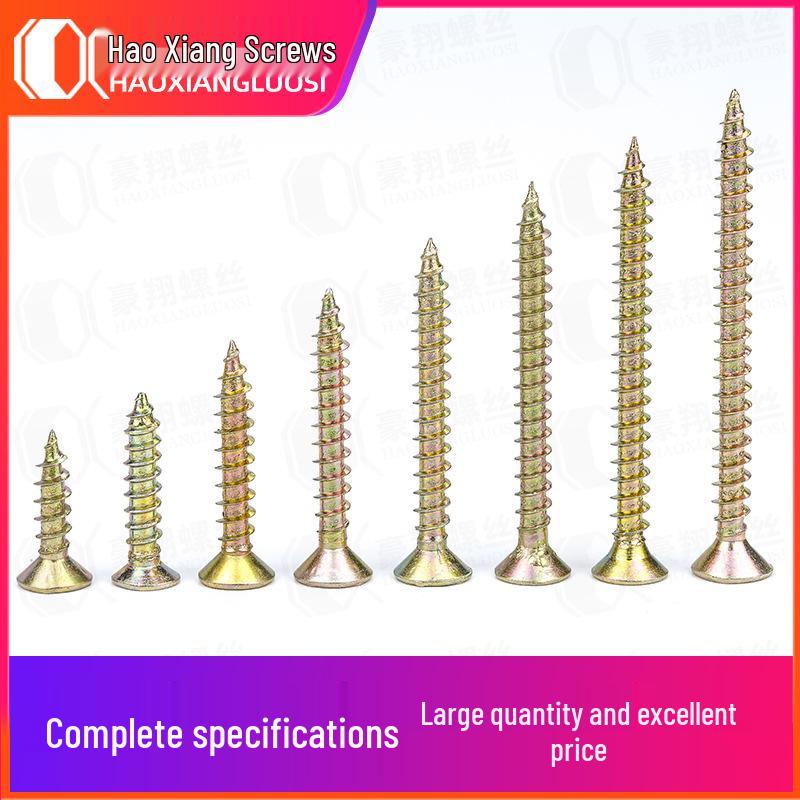 Color-Plated Countersunk Self-Tapping Screws: M3-M5 Galvanized Fiberboard Wood Nails for Walls & Panels