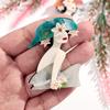 Lady Figure Brooches for Women Trendy Beautiful Badge Pins Office Jewelry Clothes Accessories Gift