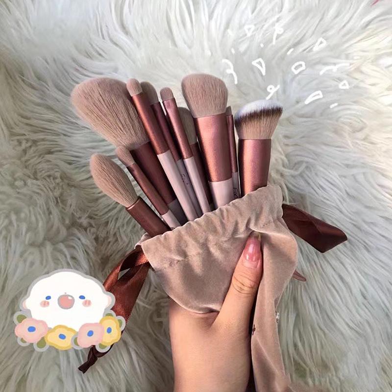 13Pcs Makeup Brushes Soft Set Face Eyes Brush Eyeshadow Foundation Brush Multifunctional Make Up Brush Beginner