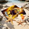 Custom Name Personalized Los Angeles Lakers Basketball Print Beach Towel, for Trip Camping Beach Party Home Decor, Birthday Gift for Family & Friends