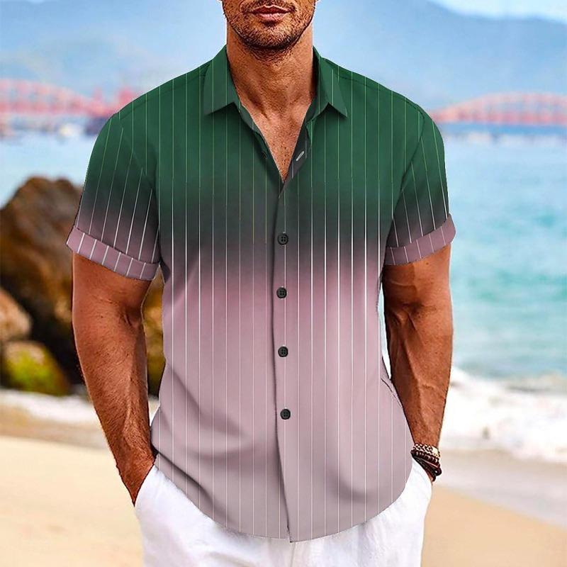 Hawaiian Shirt For Men, Men's Vintage Button Down Bowling Shirts Short Sleeve Summer Beach Shirt