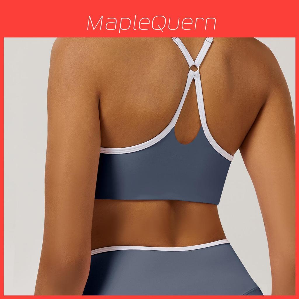 Yoga Sports Bra For Women With Quick Dry Fabric Mesh Back Support For Running And Fitness