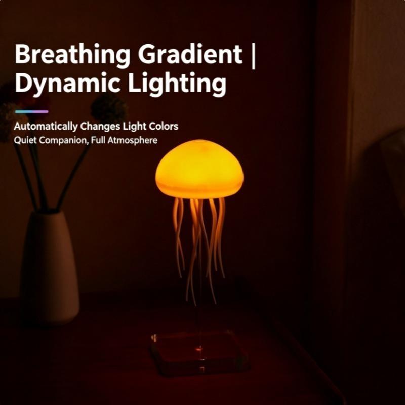 Creative Home Lighting Dynamic Voice Control Jellyfish Lamp Color Changing Atmosphere Romantic Rechargeable Ambient Night Light