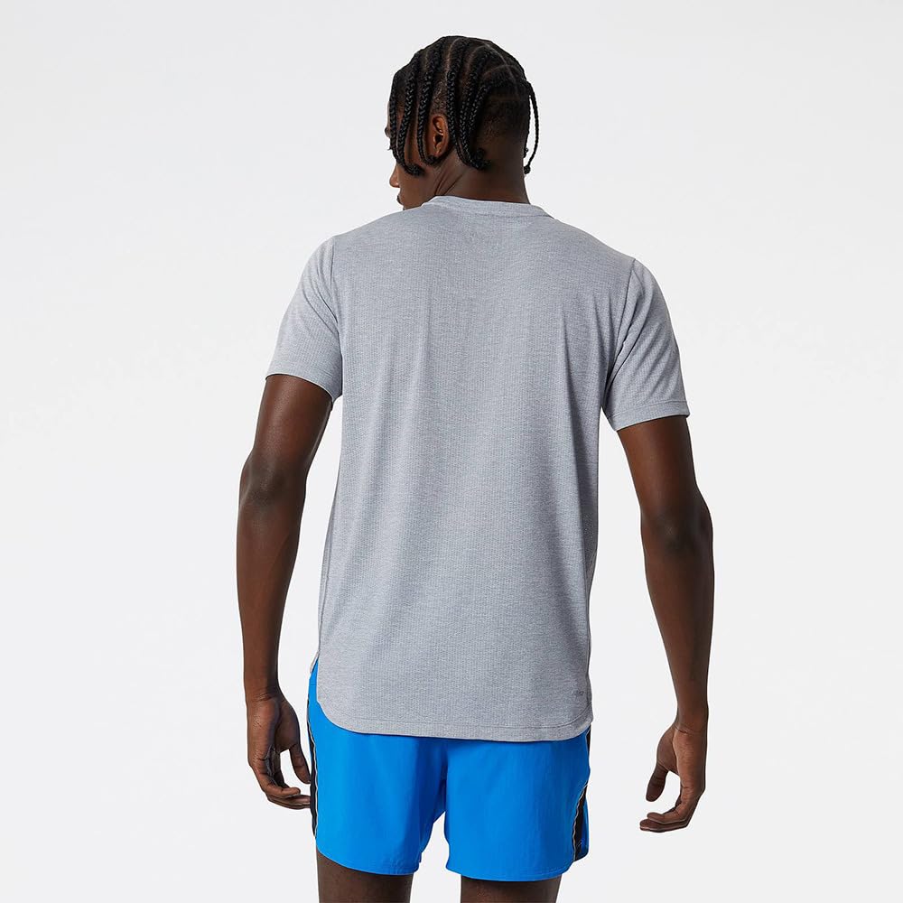 Impact Run SS MT21262 Short Sleeve Athletic Gray S [New Balance] T-Shirt T-Shirt (AG)