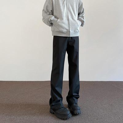 American High Street Cleanfit Silhouette Pants Black Casual Pants for Men and Women Straight Down Slightly Vibe Pants