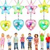 10/20/30/50 Pcs Star Heart LED Light Up Necklace Pendants Flashing Glow Luminous Necklace Kids Girls Led Flashing Necklace Party