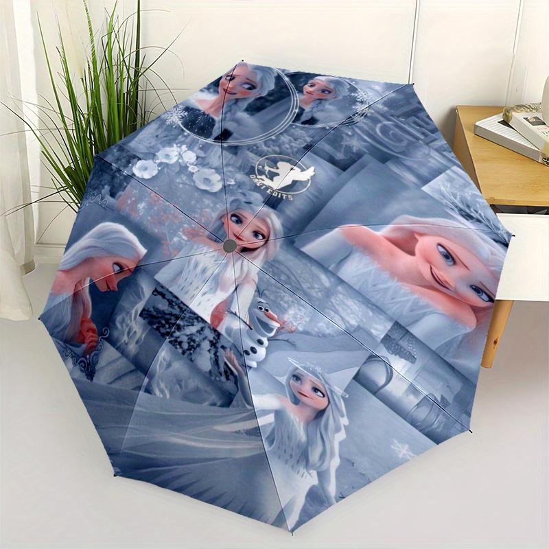 

Queen Elsa Frozen Automatic 3-Fold Cartoon Umbrella Design, Cute Cartoon Pattern, Portable Outdoor Umbrella, Perfect, Holiday Gift for Disne