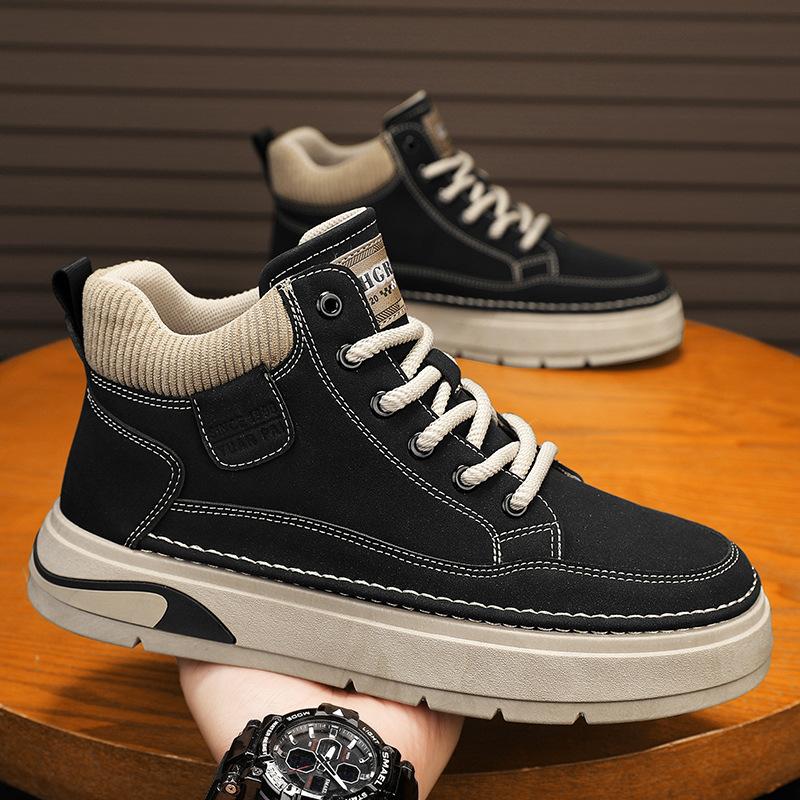 Autumn new lace-up Chinese British style board shoes outdoor casual shoes 39