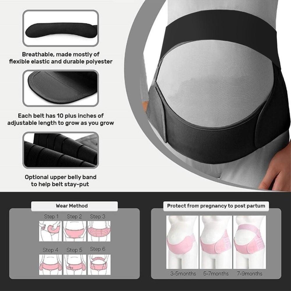 Breathable Maternity Belly Band Adjustable Abdominal Support Brace  Growing Bellies