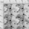 oneOone Cotton Flex Gray Fabric Abstract Face Sewing Fabric By The Yard Printed Diy Clothing Sewing Supplies 40 Inch