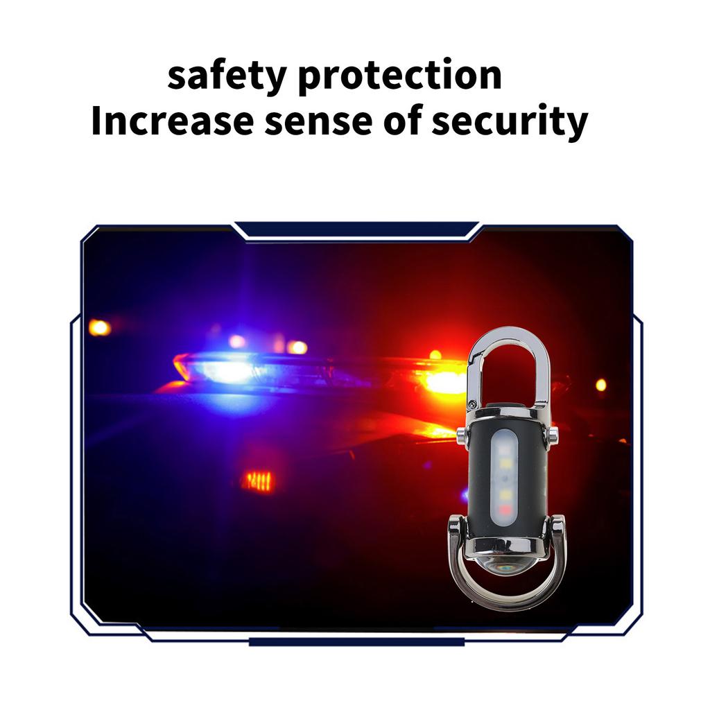 Portable LED Work Light Keychain Pendant USB Rechargeable Flashlight Keyring for Camping Pocket Sized Key Chain Tool