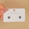 LATS Delicate Small Circle Stud Earrings for Women Gold Crystal Minimalist Summer Jewelry Party Accessories Gift