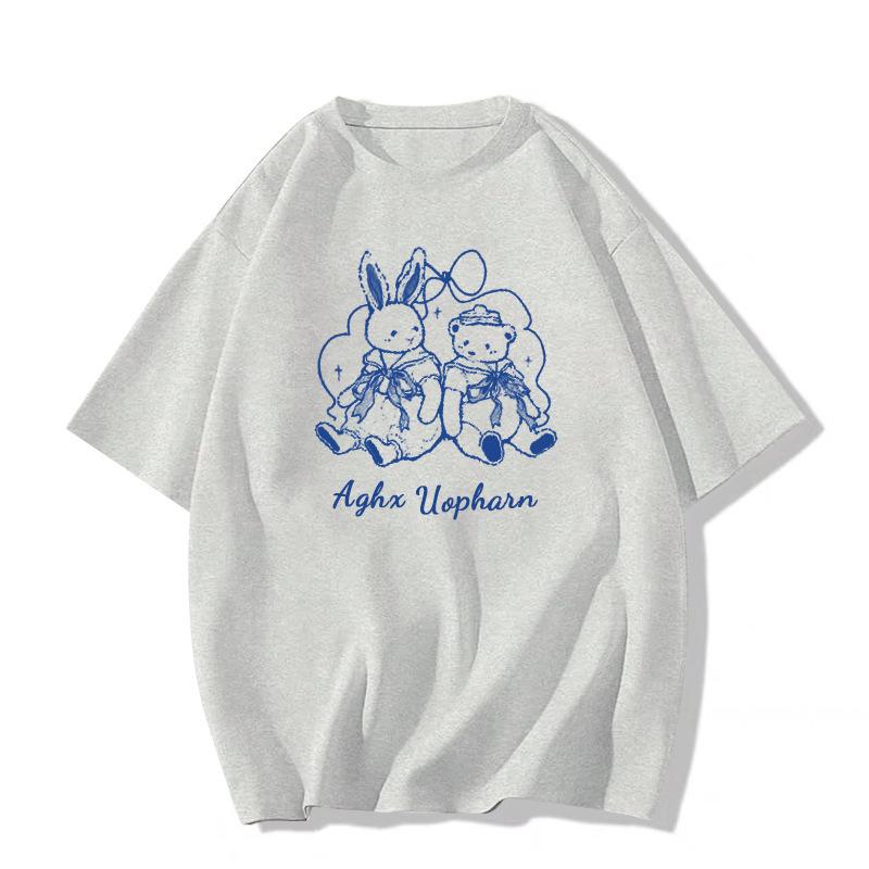 Women's Slimming White Pure Cotton Short-Sleeve T-Shirt - New Summer 2025 Collection