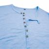 Summer Men’s Casual Tops: Classic Men’s Henley-style Short-sleeved T-shirt with A Stand-up Collar