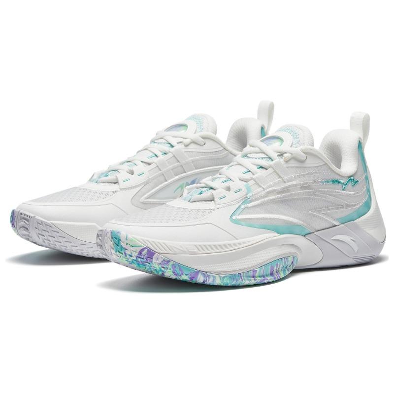 Anta Men Shunxi 1V2 Pool Party Nitro Tech Basketball Shoes White Blue 912431110Q-3