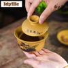 170ml Yixing Purple Clay Jiangnan Spring Gaiwan Antique Tea Tureen Tea Bowl With Lid Kit Tea Maker Cover Bowl Cafes Ornaments