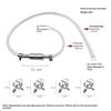 Motorcycle Brake Bleeder Hose Kit with Hydraulic Caliper Oil Bleed Tool Universal 2PCS Set for Home Workshop Maintenance