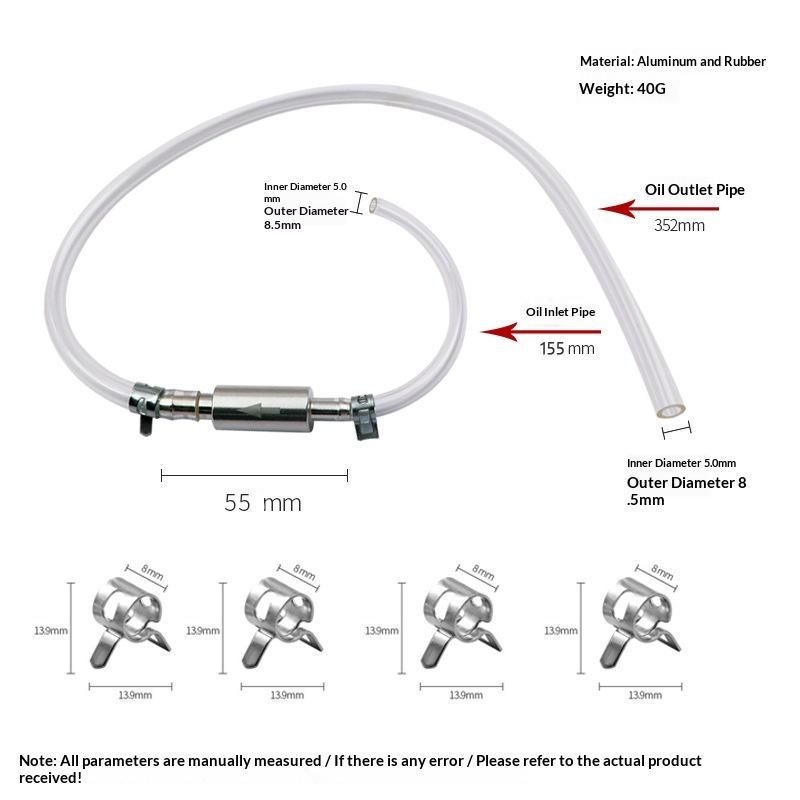 Motorcycle Brake Bleeder Hose Kit with Hydraulic Caliper Oil Bleed Tool Universal 2PCS Set for Home Workshop Maintenance