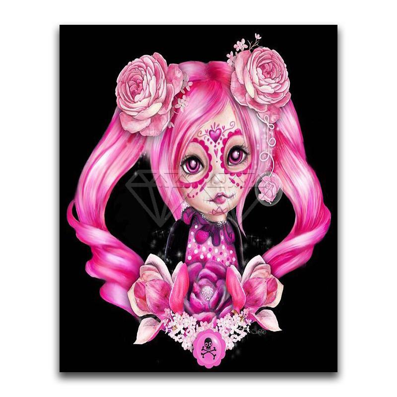 5D-Diamant-Malerei-Set zum Selbermachen, Bildschirmmädchen, Diamant-Stickerei, Strass-Dekorationen für Zuhause