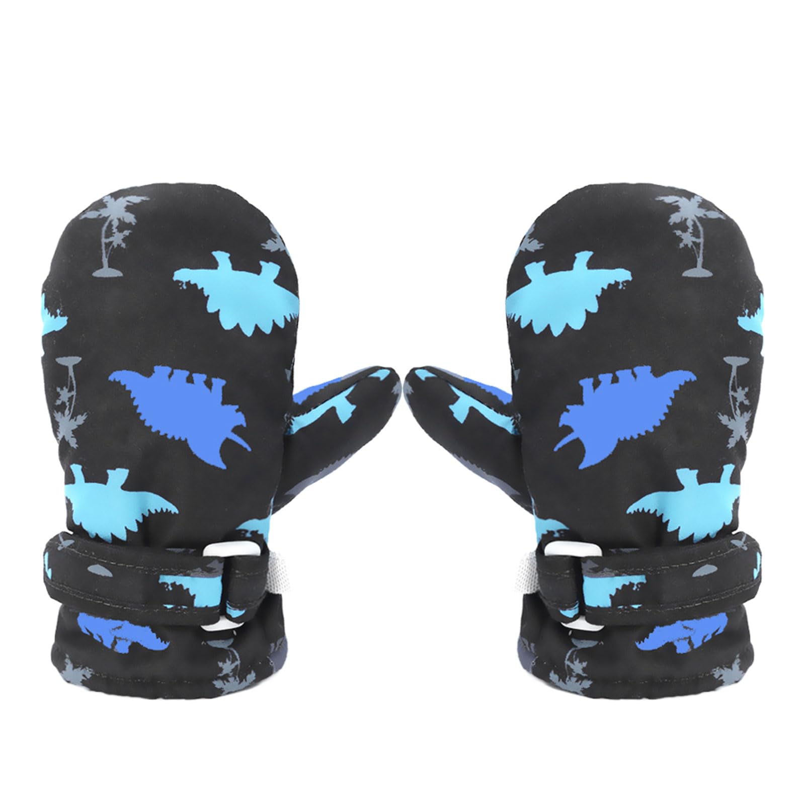 

Tidyworm Детские зимние перчатки для снега, милые варежки с динозаврами для мальчиков, для холодной погоды и активного отдыха, возраст от 6 месяцев до 2 лет, 2 перчатки, зима, защита, чёрный