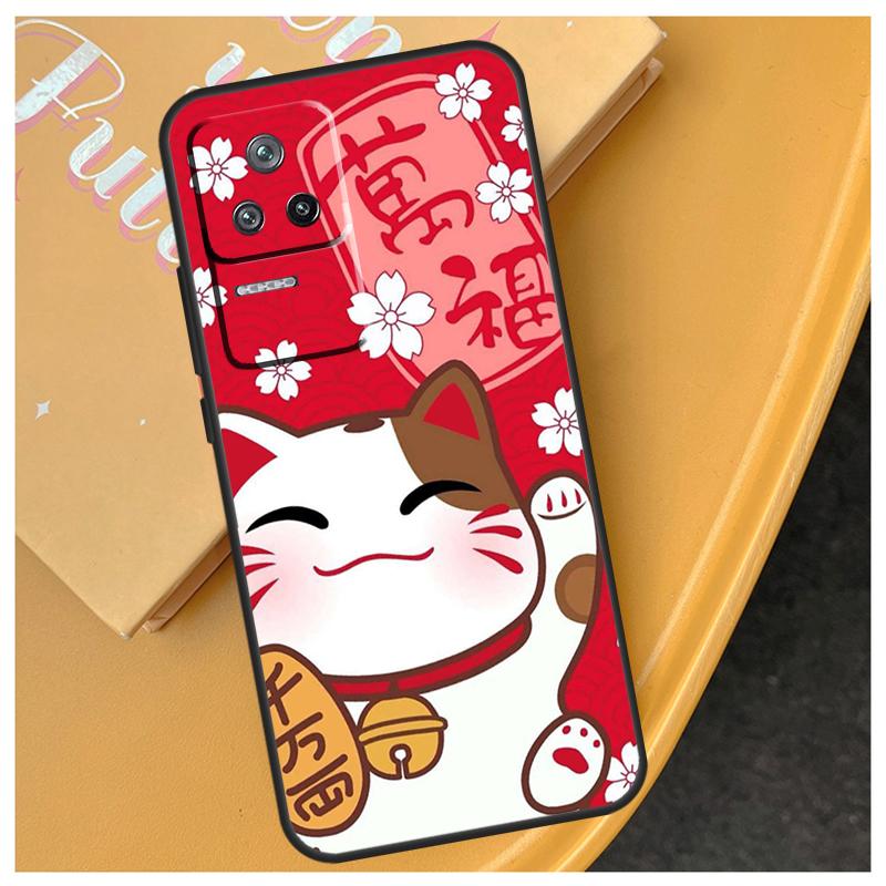 Maneki Neko Lucky Money Cat Funda For Xiaomi 17 Pro Max 14 15 Ultra 13T 14T 15T POCO X7 X5 X6 Pro F5 F6 F7 F8 Ultra Case