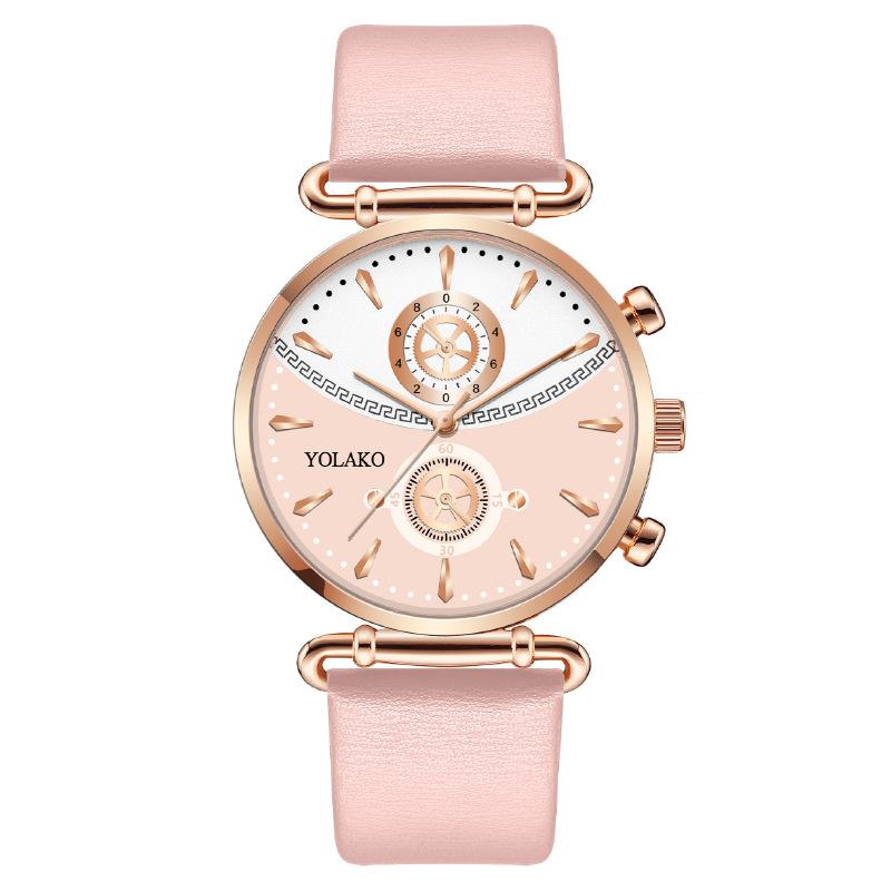 Mode zwei-auge spleißen frauen uhr frauen uhr gürtel quarzuhr