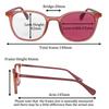 SHINU Shortsighted Eyeglasses Ladies Photochromic Lenses -200 Shortsighted Glasses Change Blue Pink Lens Glasses Ladies -2.00
