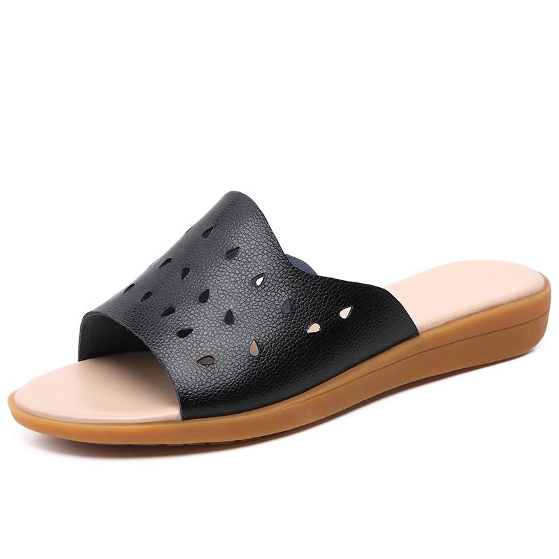 

Holfredterse 2022 женские кожаные сандалии женские шлепанцы ванная комната обувь для женщин тапочки домашняя обувь большой размер плюс 41 8799 41