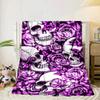 Skulls And Roses Artwork Blanket Flannel Blanket Throw Blanket Sofa Cover Blanket Soft Premium Blanket Picnic Blanket Tv Blanket Gifts