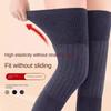Schwarze Kaschmirwolle Kniebandage Polster Damen Herren Kalte Beine Arthritis Knieschoner Winter Outdoor Sport Beinschutz Kältefest Beinwärmer
