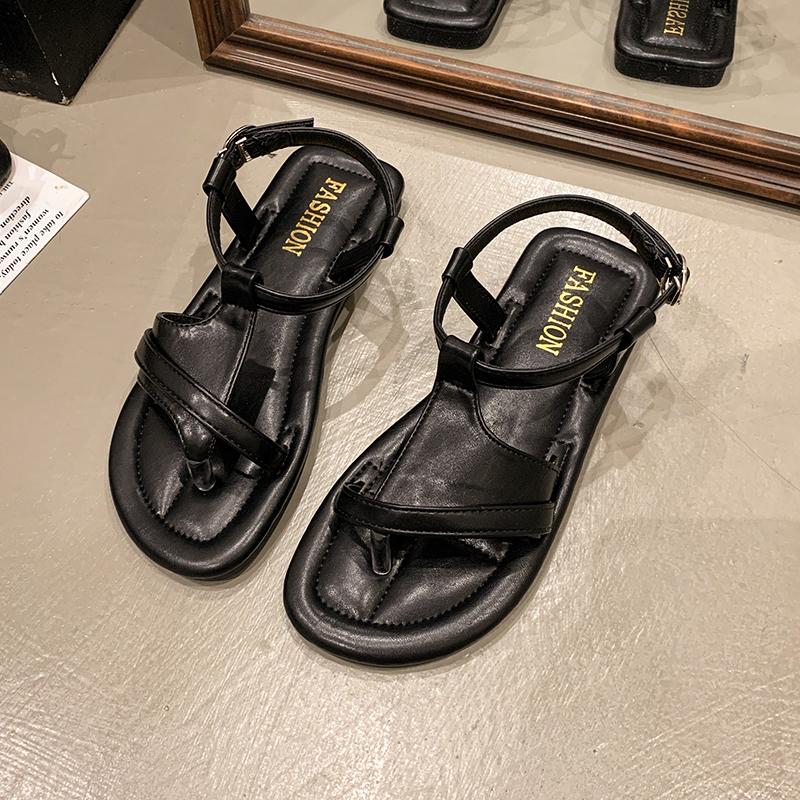 

Fashion Indoor Thick Shoe Round Toe Open Home House Flip Flops Flat Soft Sandals Shoes for Women Woman Slippers Bathroom Slides 2025 40 чёрный