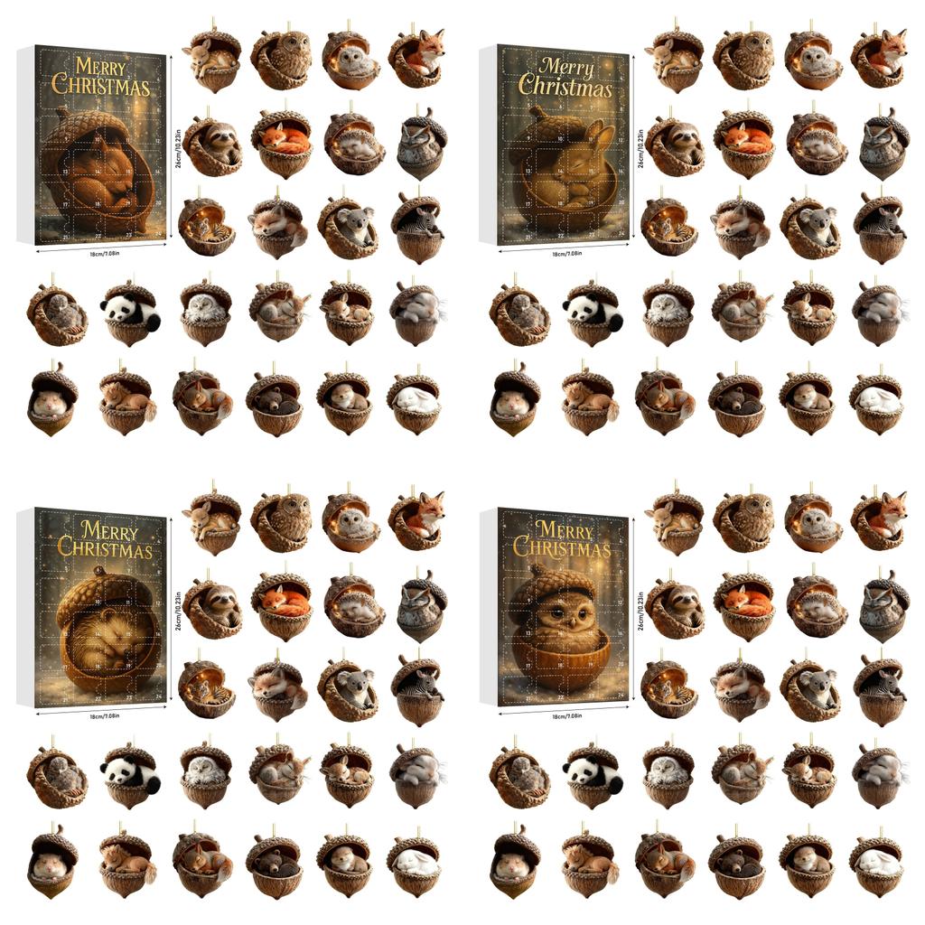 Christmas Animal Blind Box Series With Acrylic Ornaments For Holiday Decor Gift For Kids